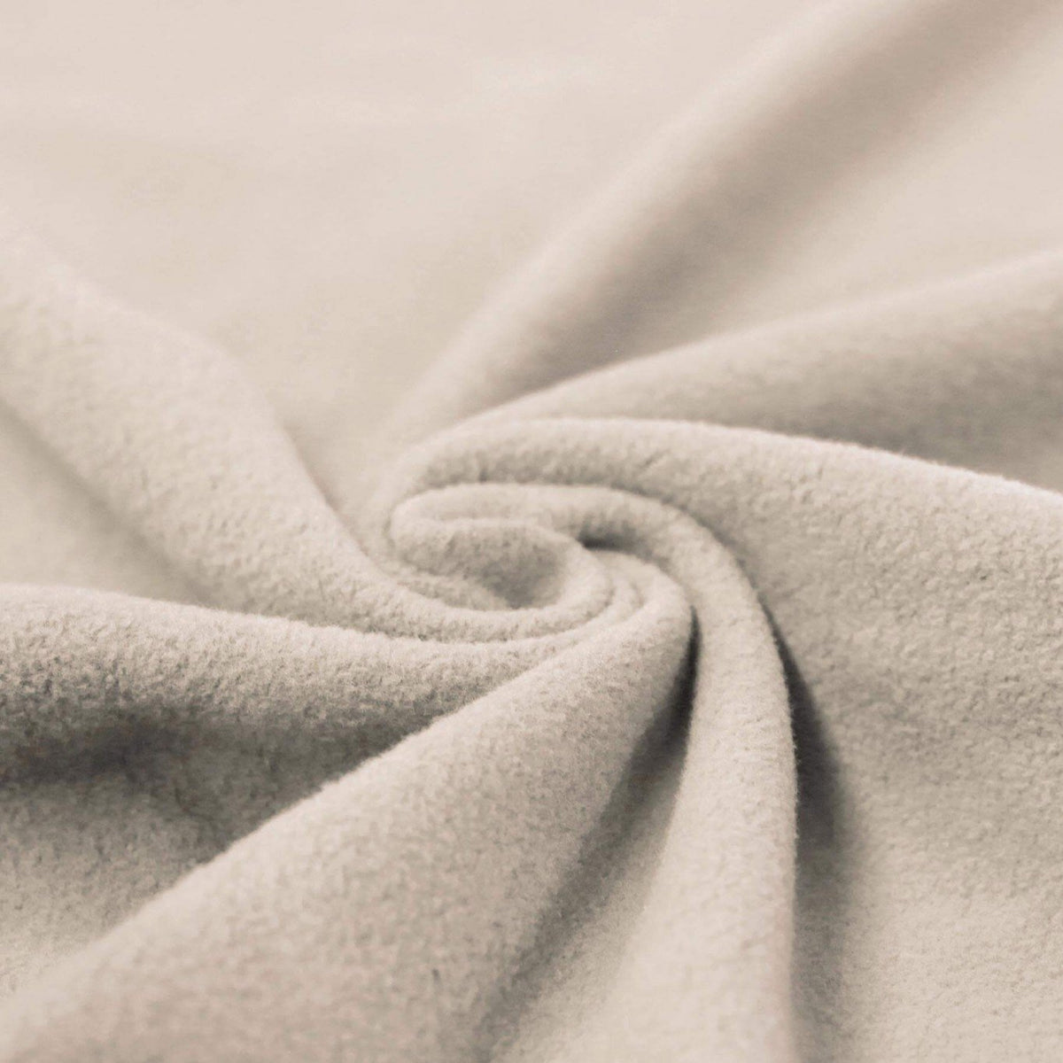Baumwollfleece Stoff Hellbeige