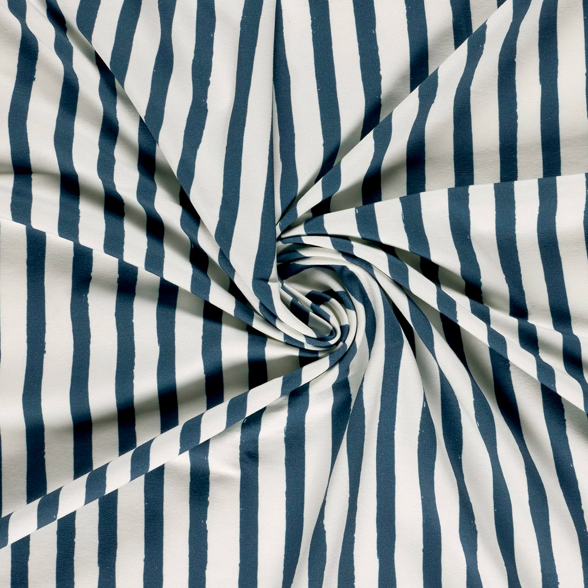 French Terry Streifen Blau