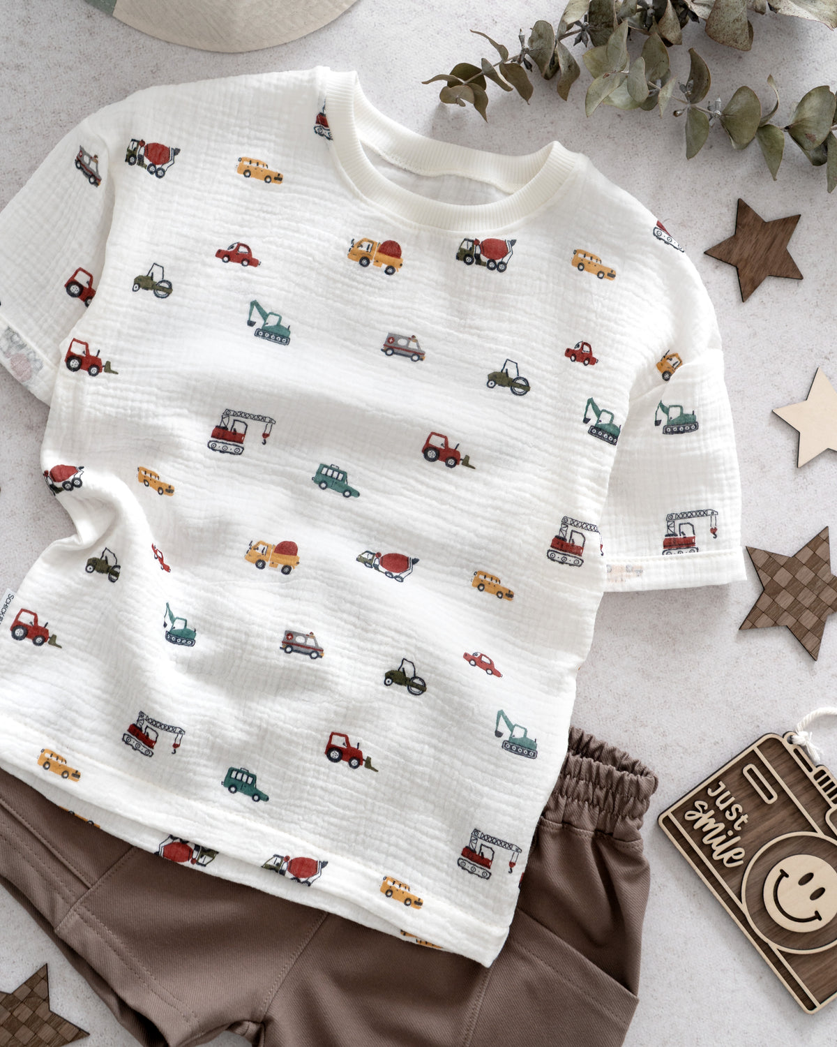 Musselin Shirt Fahrzeuge
