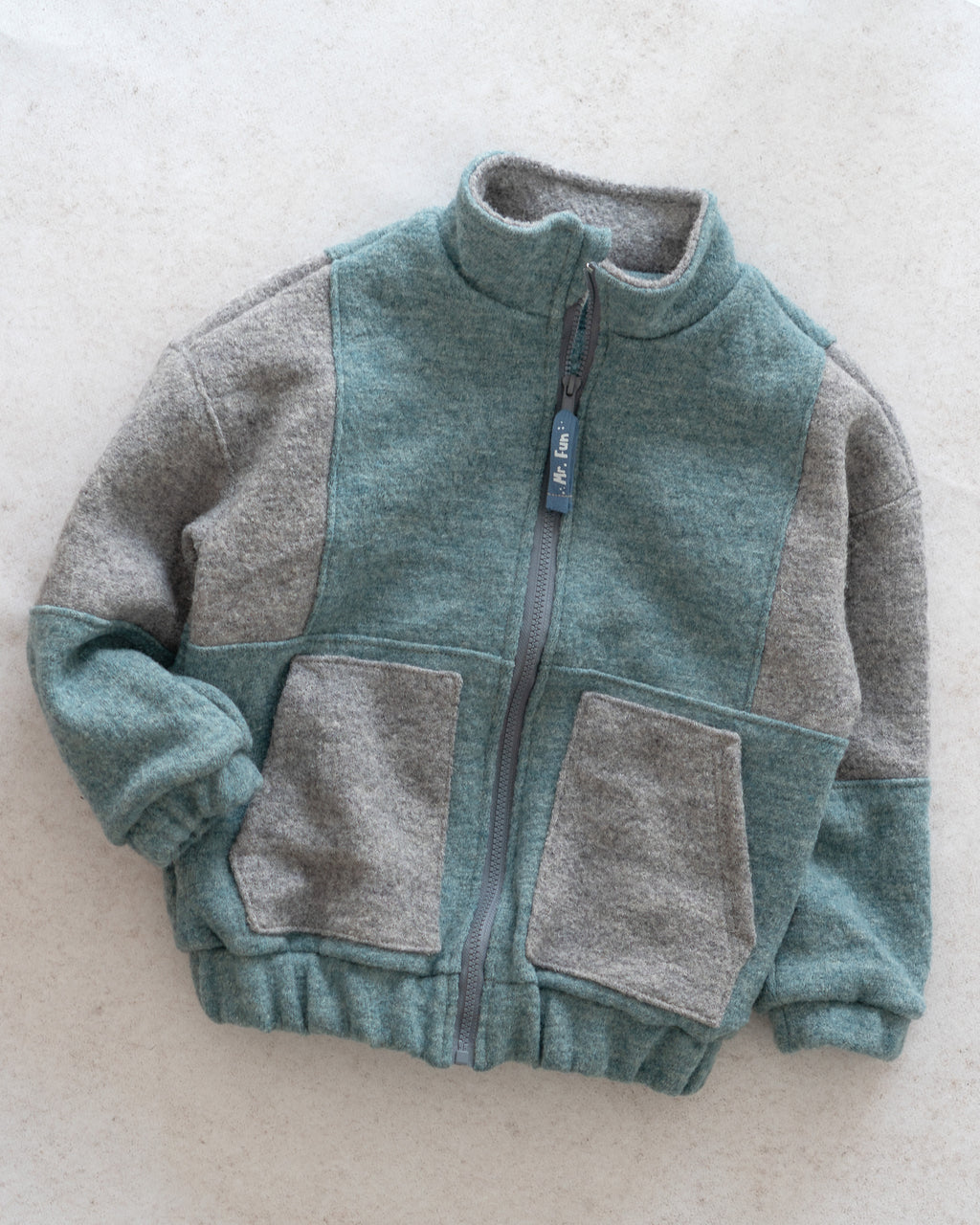 Walkjacke mit Teilung