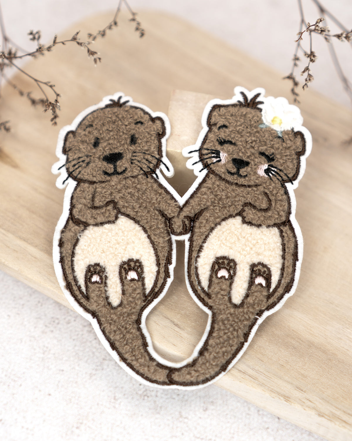 Otter Paar - Chenille Patsch