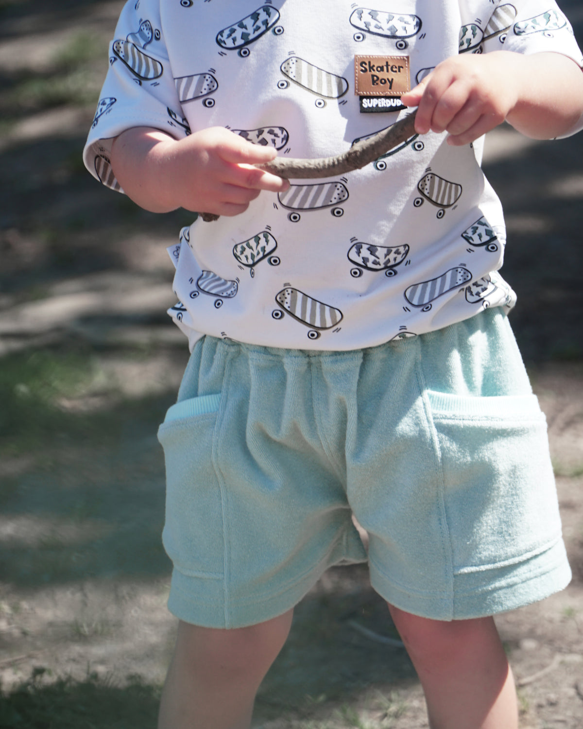 Beachshorts Loriot mit Teilung