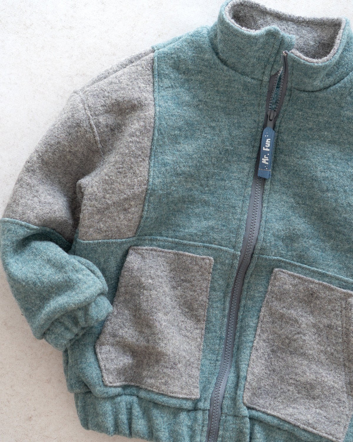 Walkjacke mit Teilung