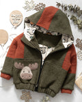 Walkjacke mit Teilung und Applikation