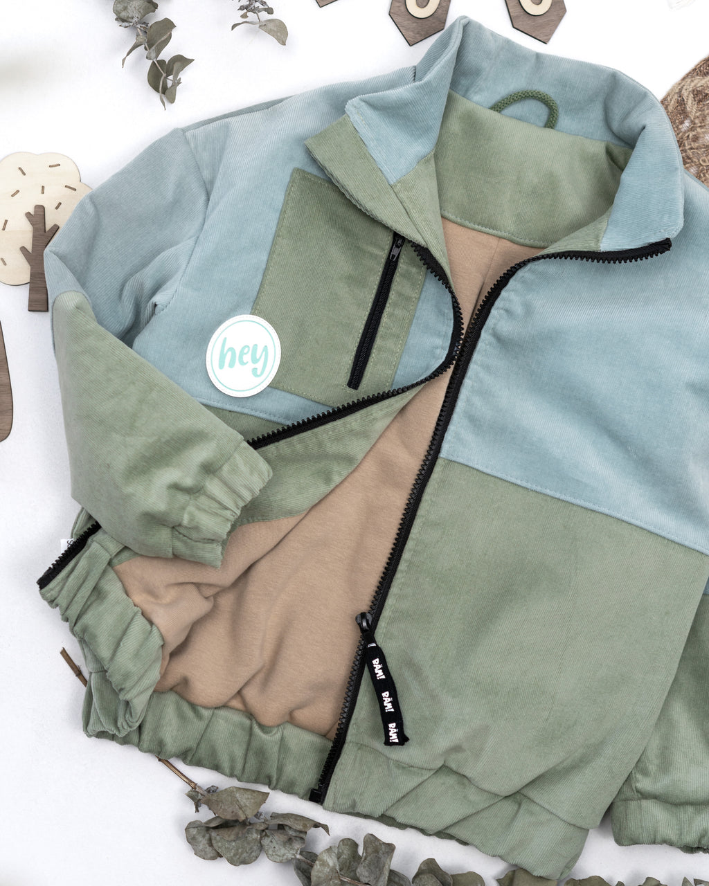 Cord Jacke mit Teillung