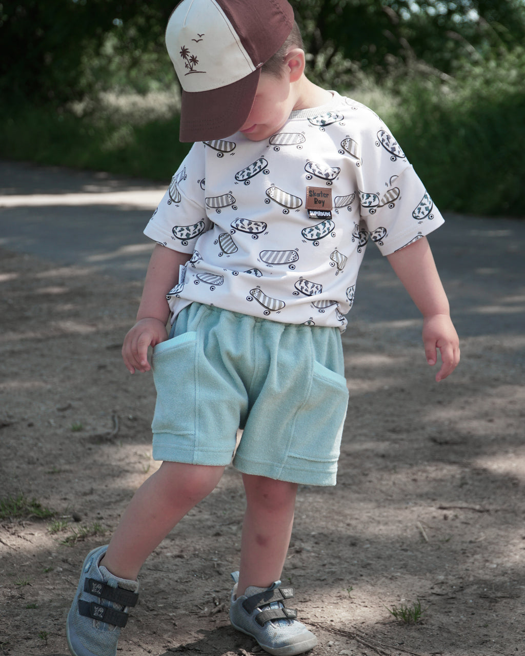 Beachshorts Loriot mit Teilung