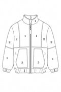 Walkjacke mit Teilung